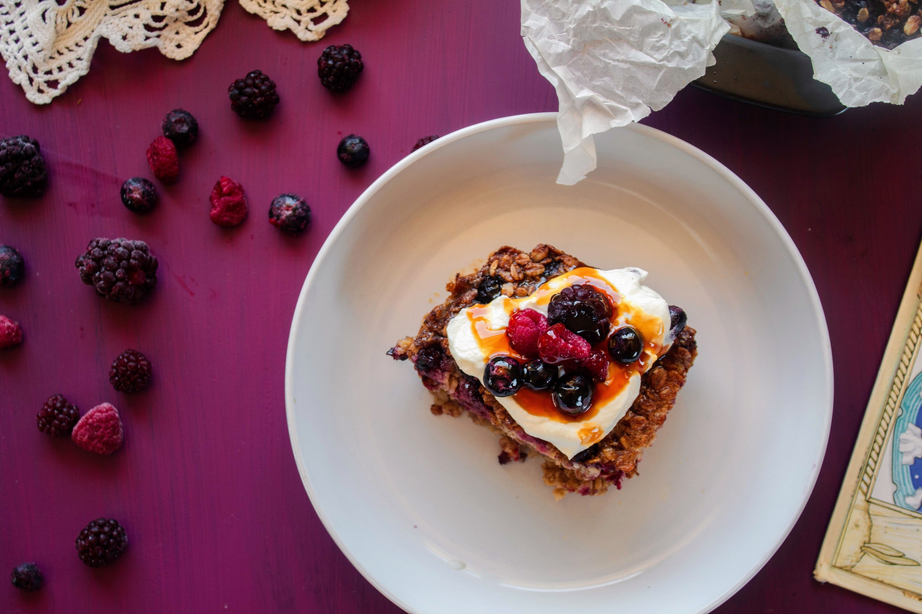 Ginger and Berry Baked Oatmeal